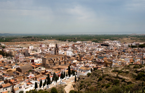 在西班牙的萨贡托历史性镇的看法