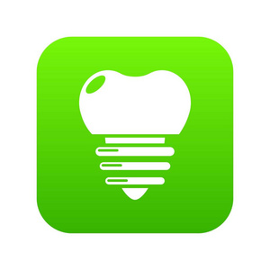 绿色植萃植牙图标绿色矢量照片