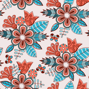 无缝的花卉 pattern.endless 纹理