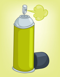 卡通装饰喷漆插画