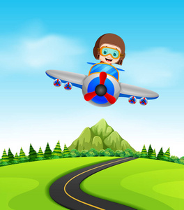 坐飞机男孩图片