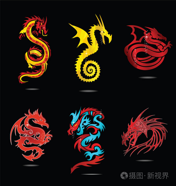 龙的logo图案大全抽象图片