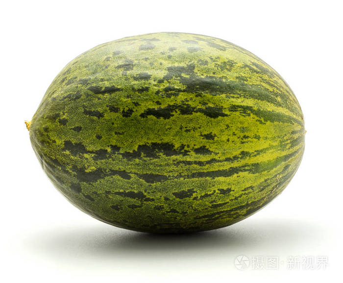 一个瓜pieldesapo圣诞老人圣诞节品种被隔绝在白色背景绿色条纹外面玲