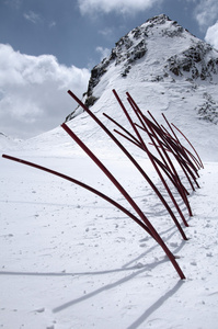 在 stubaital，奥地利滑雪