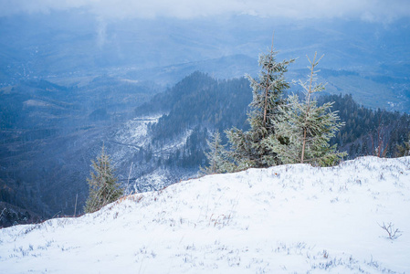 冬季高山雪山冬季景观冬季冬日的冬日清晨