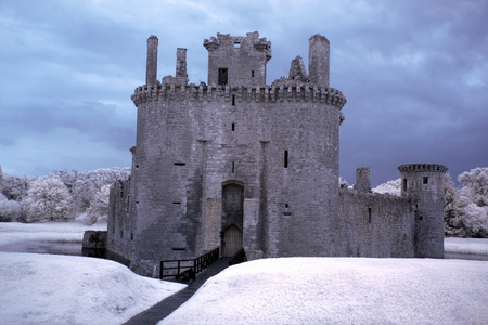 caerlaverock 城堡 苏格兰 英国的废墟