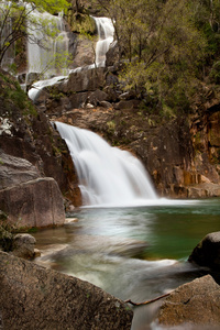 在 geres，在北部的葡萄牙国家公园瀑布