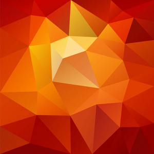 矢量抽象不规则多边形背景三角形低聚型-热火热红,橙,黄颜色照片
