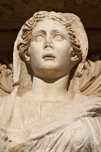 索菲亚女神的智慧古代雕像图片
