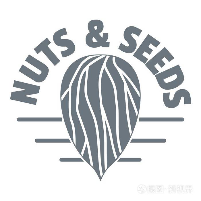 坚果和种子公司标志, 复古样式