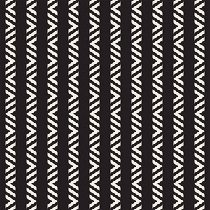 无缝的民族线模式。黑白相间的几何图案。用于设计的矢量打印