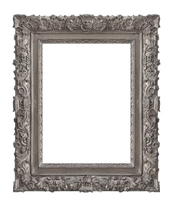 绘画 镜子或照片的银相框