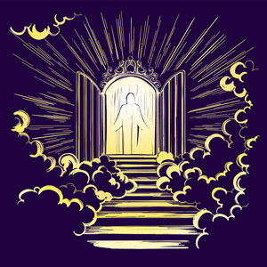 通往天堂之门图片-通往天堂之门素材-通往天堂之门插画-摄图新视界