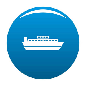 蓝色巡航船舶旅行巡航图标蓝色矢量照片