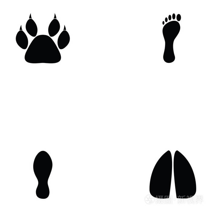 脚印图标集