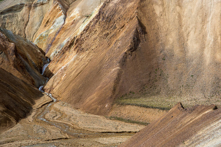 Fjallabak 自然保护区的 Landmannalaugar 山。冰岛