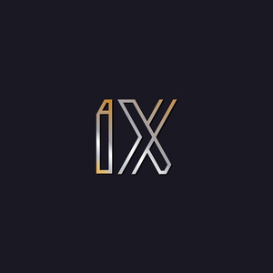原始字母 ix 标志在黑暗的背景
