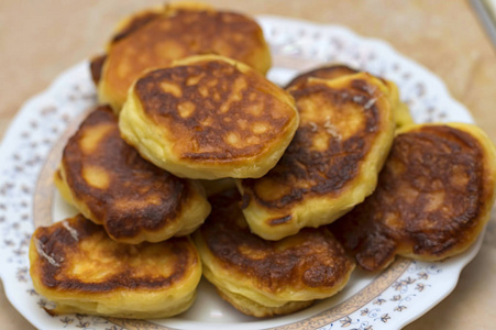 油炸 pampushki 油, 特写