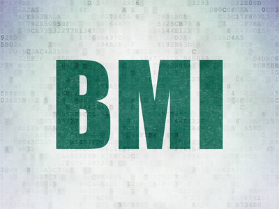医学概念 Bmi 数字数据纸张背景上