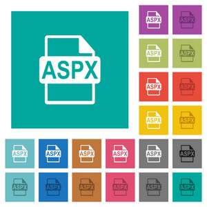 Aspx 文件格式正方形平面多色图标
