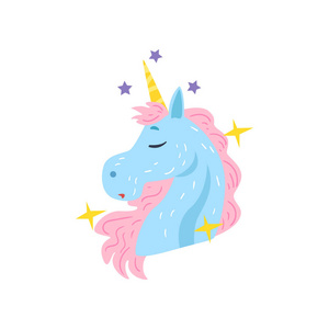 可爱的梦幻麒麟字符卡通矢量插图白色背景照片