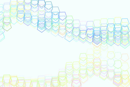 现代几何五角大楼背景图案摘要。形状