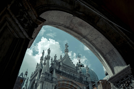 建筑和历史建筑在威尼斯, 威尼斯, 意大利, 城市景观, 历史的欧洲, 地标