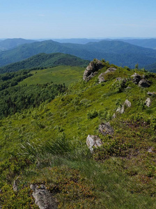 Bieszczady 山的景观观