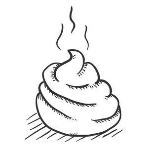 手工画的狗屎照片