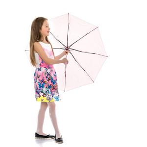 雨伞的小女孩