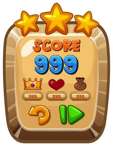 电脑游戏记分牌模板照片