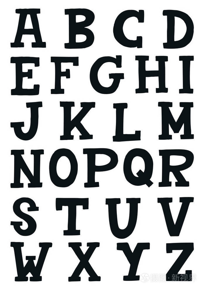 拉丁字母字体类型图片