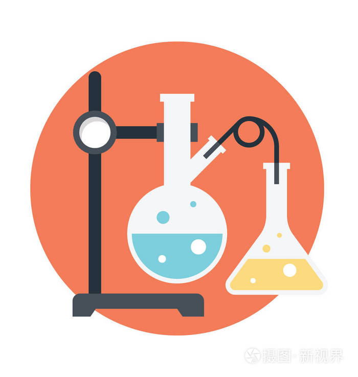 化学实验室, 科学实验平面图标