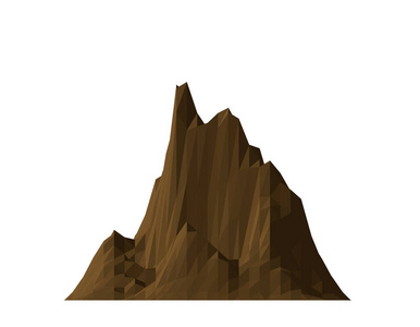 山岩。在白色背景下被隔离。矢量插图