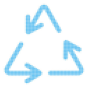 回收三角形半色调图标