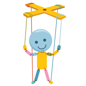 卡通木偶的矢量插画照片