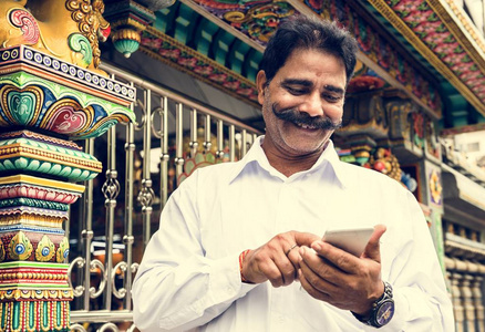 印度人使用手机