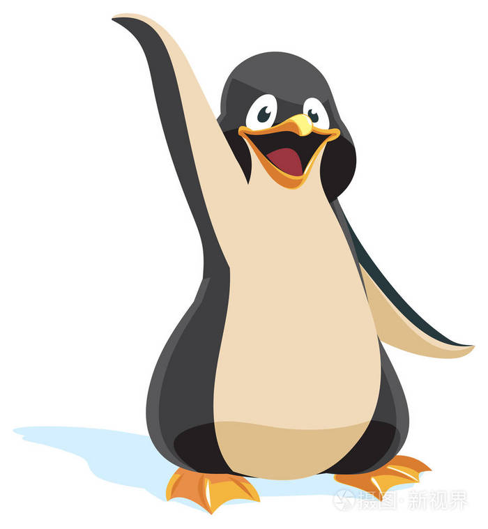 矢量可爱卡通企鹅
