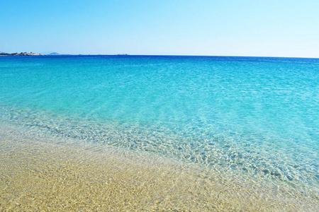 基克拉泽斯希腊纳克索斯岛圣 Prokopios 海滩的风景