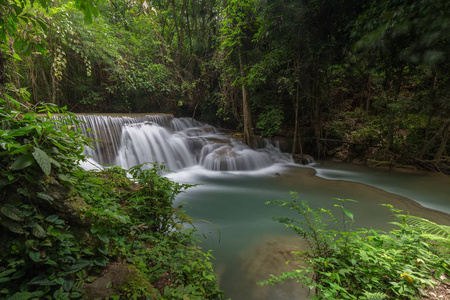 清迈梅 Kamin 瀑布在碧府省。泰国