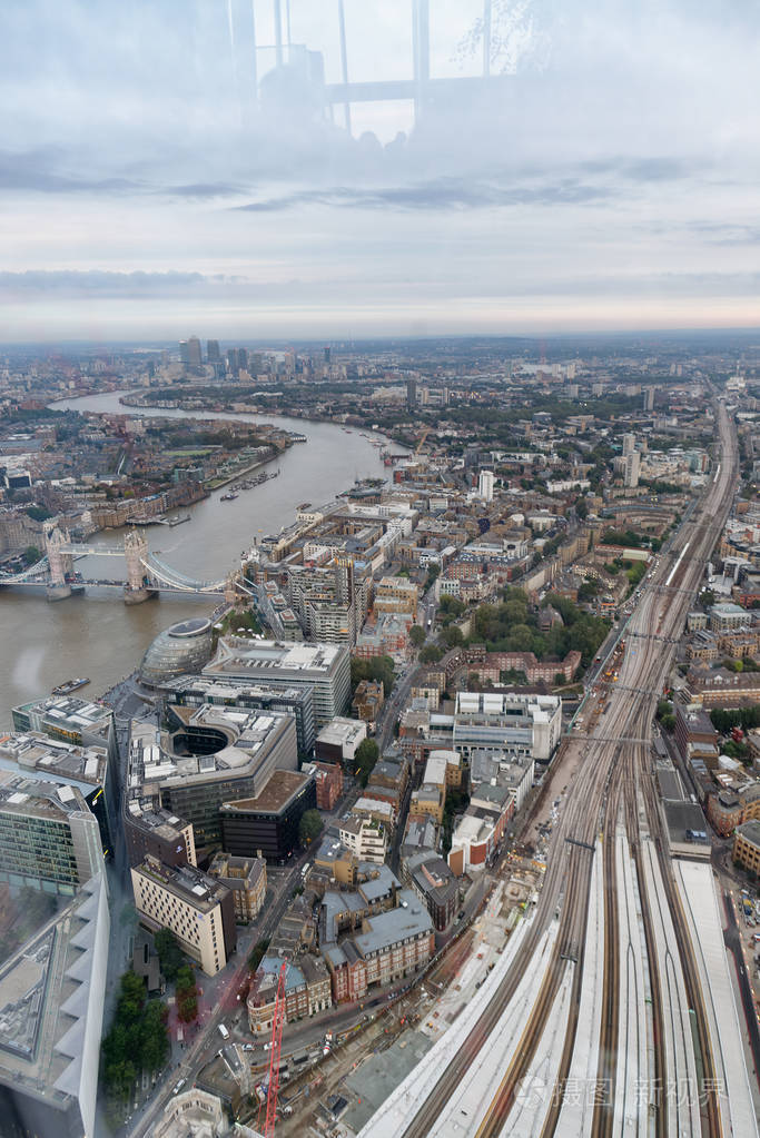 伦敦天际线的鸟瞰图