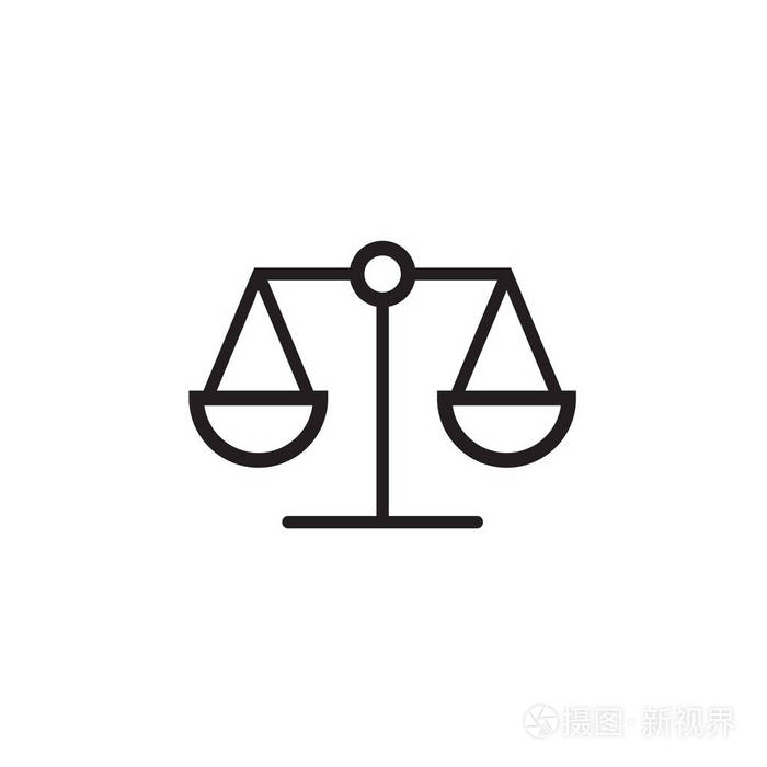 法律尺度图标矢量图示, eps10插画-正版商用图片0454zo-摄图新视界