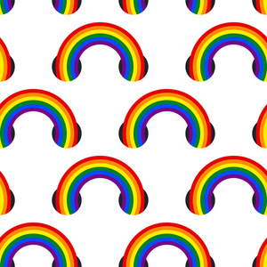 无缝图案彩虹符号的 lgbt 色彩照片