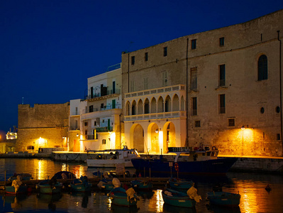 Monopoli 老城夜景, Salento, 普利亚, 意大利