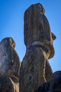Moais 雕像，阿虎汤加里基岛复活节岛
