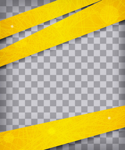 抽象格子背景与黄色线和条纹。矢量插图