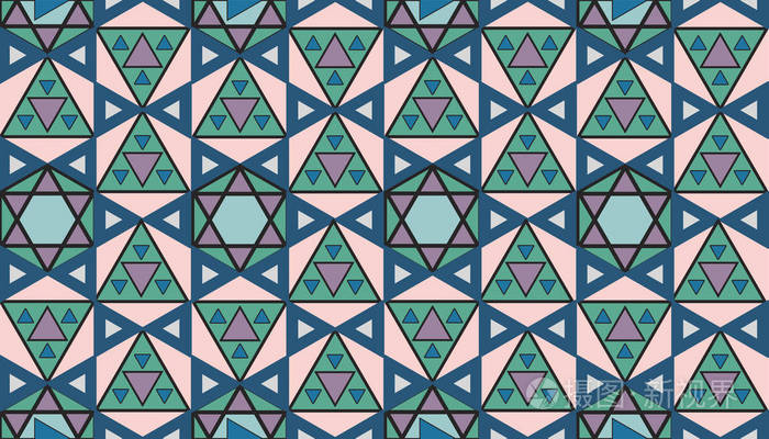 装饰性语法启发的复古几何图案