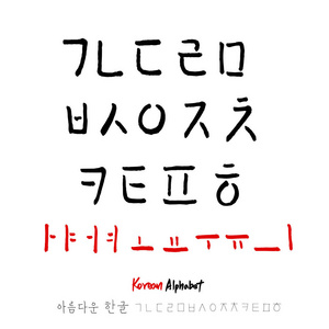 韩国字母/手写书法照片