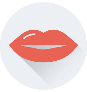 女性嘴唇矢量图标