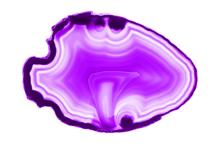 抽象背景, 紫外玛瑙圆片矿物在白色上分离